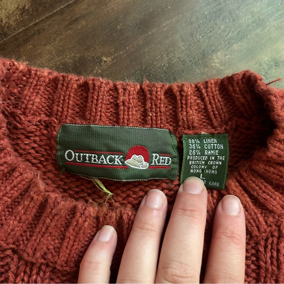 Vintage Rust Grandpa Sweater - Picture 3 of 4